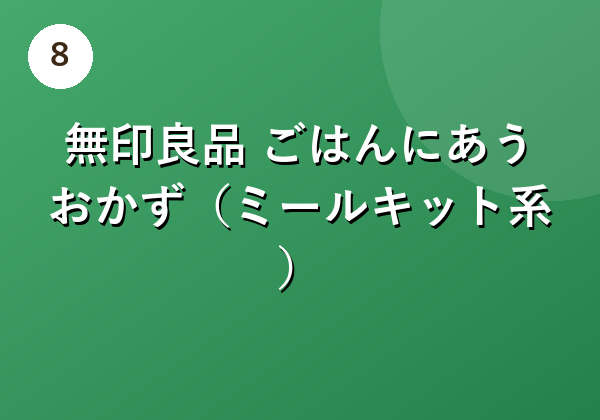 無印良品 ごはんにあうおかず（ミールキット系）